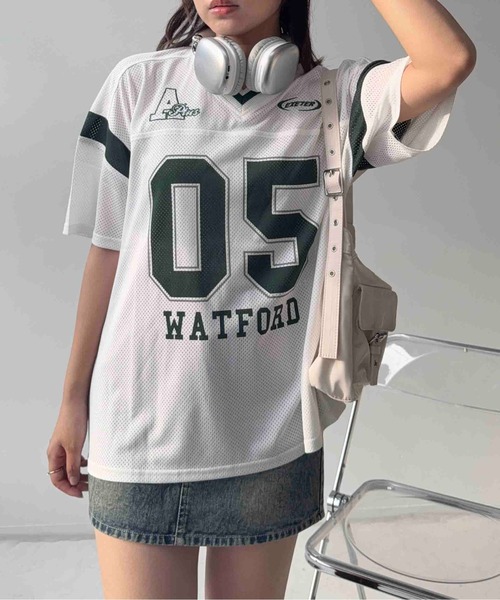 AS KNOW AS plus(アズノゥアズプラス)の「◎メッシュとラインロゴTシャツ(Tシャツ/カットソー・レディース・アイボリー/ブラック/ネイビー/アイボリー系/ネイビー系/ピンク系/サックスブルー系/ブラック系4/アイボリー系4/サックスブルー系4/ピンク系5/アイボリー系5/ネイビー系5/ネイビー系6/イエロー系6/ブラック系6/ホワイト系6・FREE)」の20枚目の写真