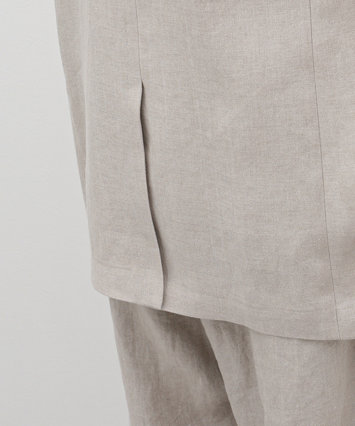 EDIFICE(エディフィス)の「ARAKI LUI 別注 リネン オーバーサイズ ジャケット(テーラードジャケット・メンズ・ブラック/アイボリー・MEDIUM/LARGE)」の15枚目の写真