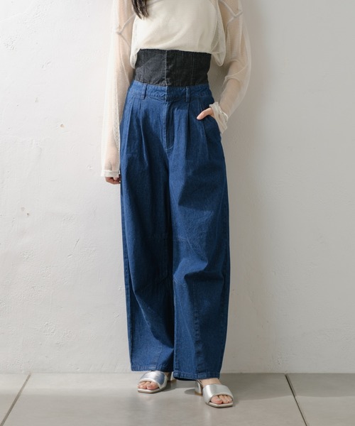 kastane レースデニムパンツ ブルー サイズ1 kastane レースデニムパンツ ブルー サイズ1 Kastane（カスタネ）の