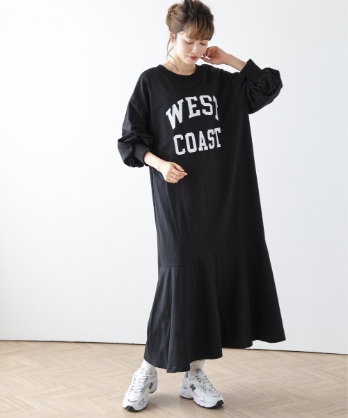 AMELY(エミリー)の「2wayフレアワンピース(ワンピース・レディース・ブラック/ブルー/オートミール・フリー)」の6枚目の写真