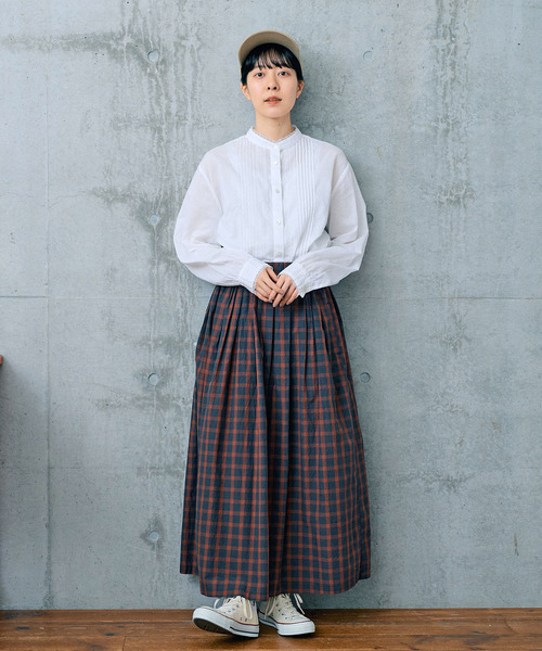 PAR ICI(パーリッシィ)の「80ローン スタンドブラウス(シャツ/ブラウス・レディース・ネイビー/アイボリー・FREE)」の10枚目の写真