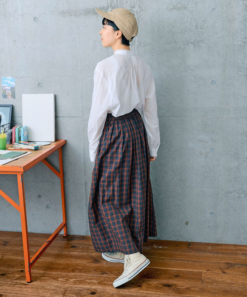 PAR ICI(パーリッシィ)の「80ローン スタンドブラウス(シャツ/ブラウス・レディース・ネイビー/アイボリー・FREE)」の12枚目の写真