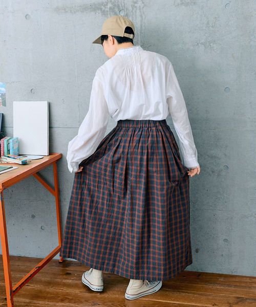 PAR ICI(パーリッシィ)の「80ローン スタンドブラウス(シャツ/ブラウス・レディース・ネイビー/アイボリー・FREE)」の13枚目の写真