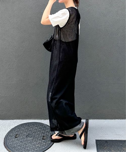 feepur（フェピュール）の「メッシュノースリーブワンピース（ワンピース・レディース・ブラック/アイボリー・SMALL/MEDIUM）」の6枚目の写真
