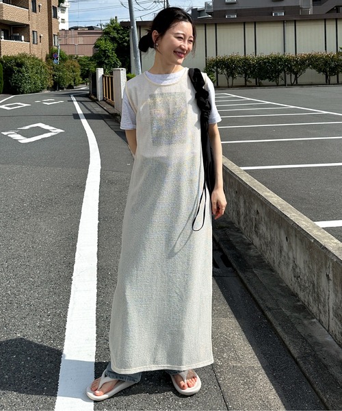 feepur（フェピュール）の「メッシュノースリーブワンピース（ワンピース・レディース・ブラック/アイボリー・SMALL/MEDIUM）」の13枚目の写真