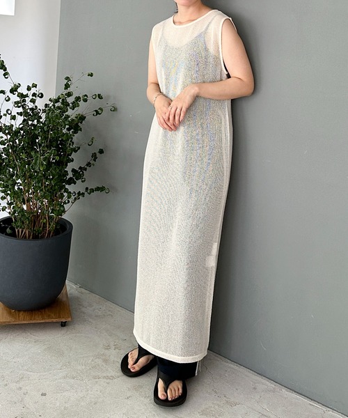 feepur（フェピュール）の「メッシュノースリーブワンピース（ワンピース・レディース・ブラック/アイボリー・SMALL/MEDIUM）」の19枚目の写真