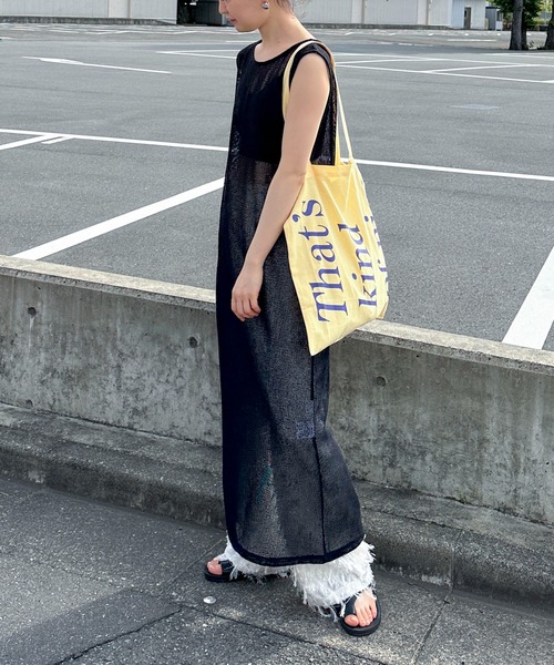 feepur（フェピュール）の「メッシュノースリーブワンピース（ワンピース・レディース・ブラック/アイボリー・SMALL/MEDIUM）」の12枚目の写真