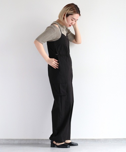 cepo（セポ）の「ドロストキャミカーゴロンパース（サロペット/オーバーオール・レディース・ブラック/オフホワイト・M）」の16枚目の写真