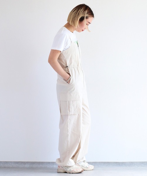 cepo（セポ）の「ドロストキャミカーゴロンパース（サロペット/オーバーオール・レディース・ブラック/オフホワイト・M）」の19枚目の写真