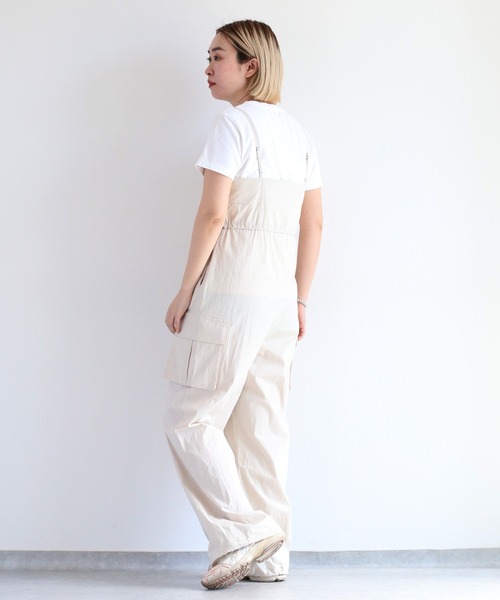 cepo（セポ）の「ドロストキャミカーゴロンパース（サロペット/オーバーオール・レディース・ブラック/オフホワイト・M）」の9枚目の写真