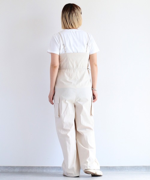 cepo（セポ）の「ドロストキャミカーゴロンパース（サロペット/オーバーオール・レディース・ブラック/オフホワイト・M）」の10枚目の写真