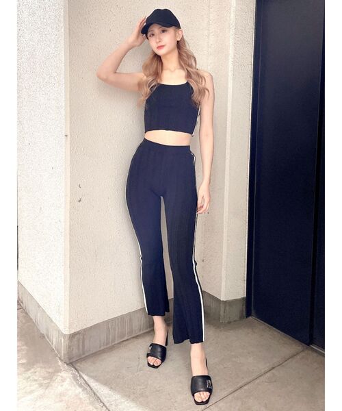 GYDA（ジェイダ）の「【SETUP着用可】サイドラインニットタンクトップ（ニット/セーター・レディース・ピンク/グレー/ブラック・FREE）」の7枚目の写真