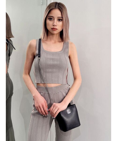 GYDA（ジェイダ）の「【SETUP着用可】サイドラインニットタンクトップ（ニット/セーター・レディース・ピンク/グレー/ブラック・FREE）」の12枚目の写真