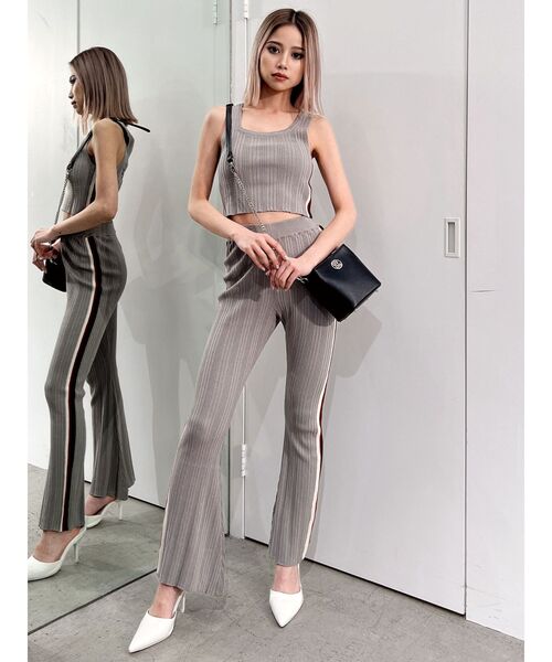 GYDA（ジェイダ）の「【SETUP着用可】サイドラインニットタンクトップ（ニット/セーター・レディース・ピンク/グレー/ブラック・FREE）」の14枚目の写真