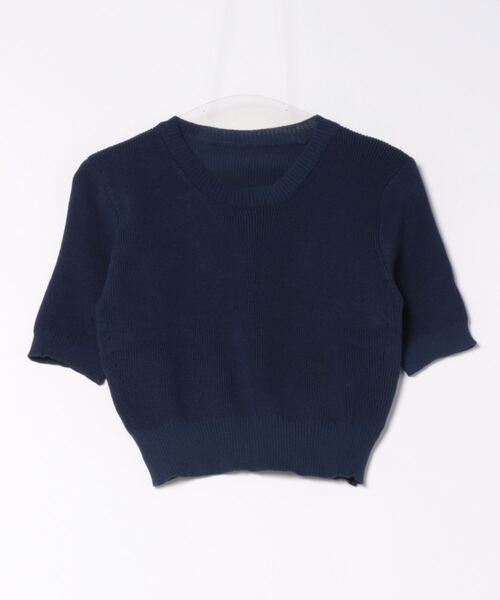 MAISON DE THERESE（メゾン ド テレーズ）の「クルーネック　半袖ニット/Tシャツ（ニット/セーター・レディース・ベージュ/ブラック/ホワイト/グリーン/ピンク/ネイビー・FREE）」の19枚目の写真