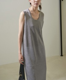 SALON adam et rope' | ラメノースリーブワンピース【洗える】(ワンピース)