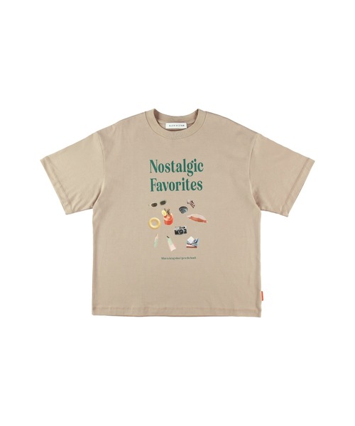 ALEXIA STAM（アリシアスタン）の「Nostalgic Favorites Tee /フロントデザインオーバーTee（Tシャツ/カットソー・レディース・ホワイト/ベージュ/チャコールグレー・FREE）」の8枚目の写真