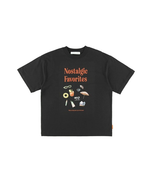 ALEXIA STAM（アリシアスタン）の「Nostalgic Favorites Tee /フロントデザインオーバーTee（Tシャツ/カットソー・レディース・ホワイト/ベージュ/チャコールグレー・FREE）」の13枚目の写真