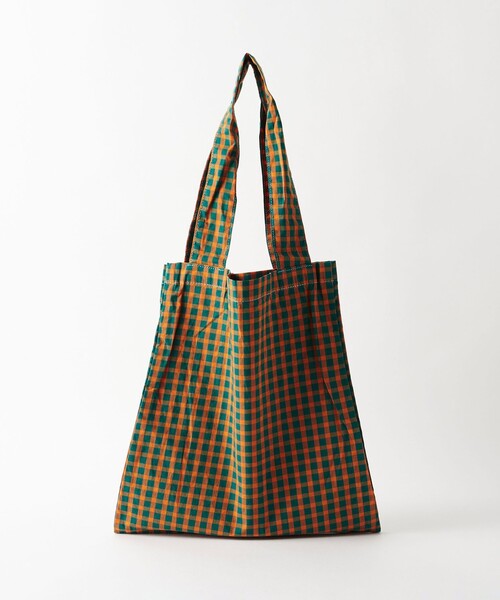 BEAUTY&YOUTH UNITED ARROWS（ビューティーアンドユースユナイテッドアローズ）の「チェック ポケッタブル トートバッグ（トートバッグ・レディース・オレンジ/イエロー・FREE）」の14枚目の写真