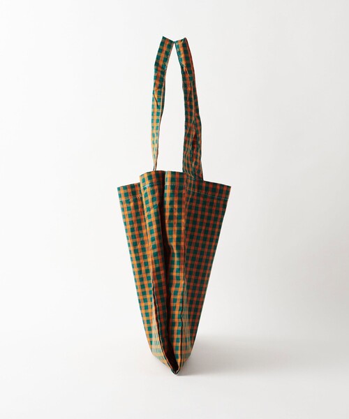 BEAUTY&YOUTH UNITED ARROWS（ビューティーアンドユースユナイテッドアローズ）の「チェック ポケッタブル トートバッグ（トートバッグ・レディース・オレンジ/イエロー・FREE）」の13枚目の写真