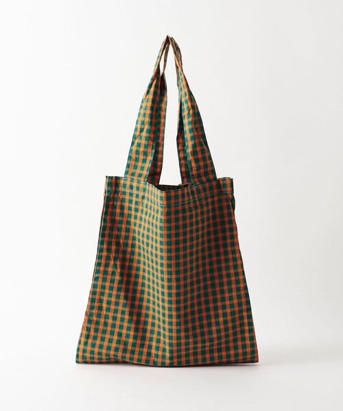BEAUTY&YOUTH UNITED ARROWS（ビューティーアンドユースユナイテッドアローズ）の「チェック ポケッタブル トートバッグ（トートバッグ・レディース・オレンジ/イエロー・FREE）」の12枚目の写真