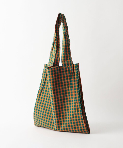 BEAUTY&YOUTH UNITED ARROWS（ビューティーアンドユースユナイテッドアローズ）の「チェック ポケッタブル トートバッグ（トートバッグ・レディース・オレンジ/イエロー・FREE）」の11枚目の写真