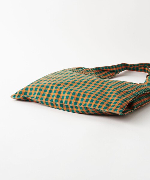 BEAUTY&YOUTH UNITED ARROWS（ビューティーアンドユースユナイテッドアローズ）の「チェック ポケッタブル トートバッグ（トートバッグ・レディース・オレンジ/イエロー・FREE）」の9枚目の写真