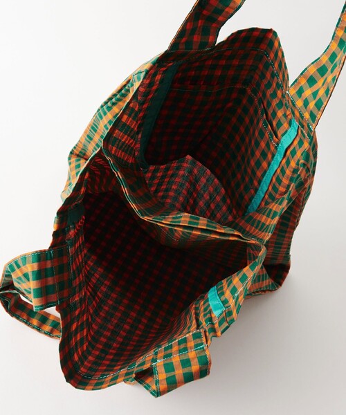 BEAUTY&YOUTH UNITED ARROWS（ビューティーアンドユースユナイテッドアローズ）の「チェック ポケッタブル トートバッグ（トートバッグ・レディース・オレンジ/イエロー・FREE）」の8枚目の写真