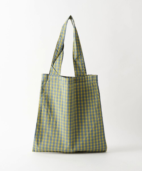 BEAUTY&YOUTH UNITED ARROWS（ビューティーアンドユースユナイテッドアローズ）の「チェック ポケッタブル トートバッグ（トートバッグ・レディース・オレンジ/イエロー・FREE）」の6枚目の写真