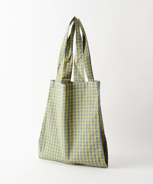 BEAUTY&YOUTH UNITED ARROWS（ビューティーアンドユースユナイテッドアローズ）の「チェック ポケッタブル トートバッグ（トートバッグ・レディース・オレンジ/イエロー・FREE）」の5枚目の写真