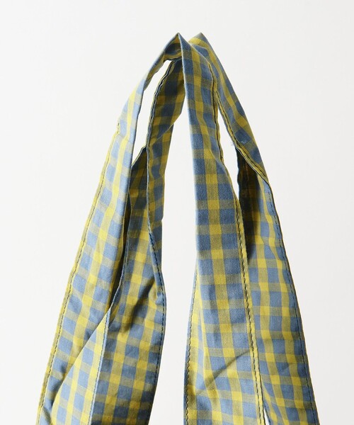 BEAUTY&YOUTH UNITED ARROWS（ビューティーアンドユースユナイテッドアローズ）の「チェック ポケッタブル トートバッグ（トートバッグ・レディース・オレンジ/イエロー・FREE）」の4枚目の写真