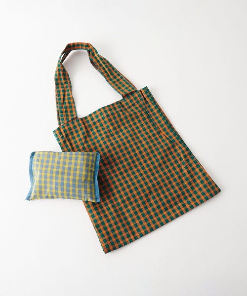 BEAUTY&YOUTH UNITED ARROWS（ビューティーアンドユースユナイテッドアローズ）の「チェック ポケッタブル トートバッグ（トートバッグ・レディース・オレンジ/イエロー・FREE）」の20枚目の写真