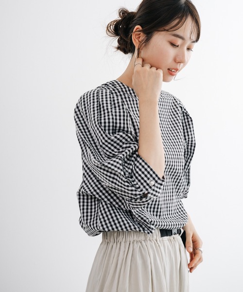 ANNA LUNA(アンナルナ)の「【ANNALUNA】大人可愛いこなれ感ブラウス(シャツ/ブラウス・レディース・ブラック/ネイビー/グリーン・LARGE/MEDIUM)」の9枚目の写真