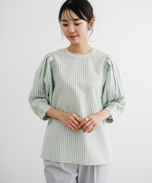 ANNA LUNA(アンナルナ)の「【ANNALUNA】大人可愛いこなれ感ブラウス(シャツ/ブラウス・レディース・ブラック/ネイビー/グリーン・LARGE/MEDIUM)」の14枚目の写真