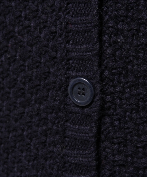 Green Parks(グリーンパークス)の「・Uノーカラーケーブルウールカーデ(カーディガン/ボレロ・レディース・チャコールグレー/ネイビー/アイボリー/レッド・FREE)」の13枚目の写真