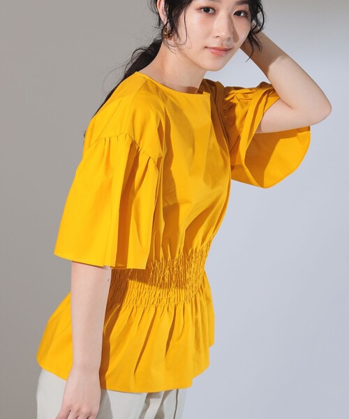レディースファッション 「Demi-Luxe BEAMS」 半袖ブラウス ONE SIZE 