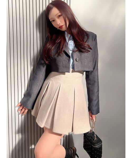 RESEXXY(リゼクシー)の「クロップドジャケット【セットアップ着用可能】(テーラードジャケット・レディース・チャコールグレー/その他/ベージュ/その他1・FREE)」の7枚目の写真