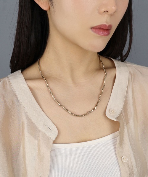 極美品✨CALEE フェザー ネックレス カラービーズ Brass素材 極美品✨CALEE フェザー ネックレス カラービーズ Brass素材