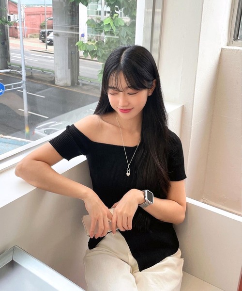 sevens(セブンズ)の「【sevens】肩出しハーフカーディガン(カーディガン/ボレロ・レディース・ホワイト/ブラック・FREE)」の7枚目の写真