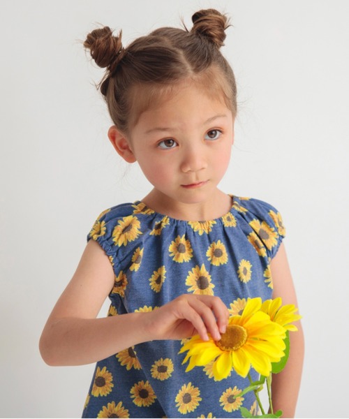 セール】【おそろい】ひまわり柄セットアップ（ルームウェア/パジャマ