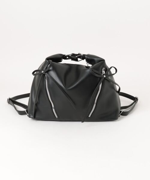 Dita Muaj.（ディータムアージュ）の「【リュックにもなる3WAY】リボンファスナーショルダーBAG（ショルダーバッグ・レディース・アイボリー/ピンク/シルバー/ブラック・FREE）」の6枚目の写真