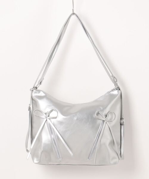 Dita Muaj.（ディータムアージュ）の「【リュックにもなる3WAY】リボンファスナーショルダーBAG（ショルダーバッグ・レディース・アイボリー/ピンク/シルバー/ブラック・FREE）」の13枚目の写真