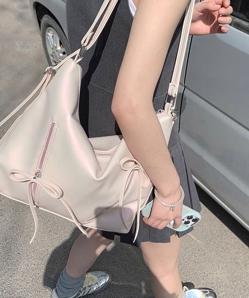Dita Muaj.（ディータムアージュ）の「【リュックにもなる3WAY】リボンファスナーショルダーBAG（ショルダーバッグ・レディース・アイボリー/ピンク/シルバー/ブラック・FREE）」の22枚目の写真