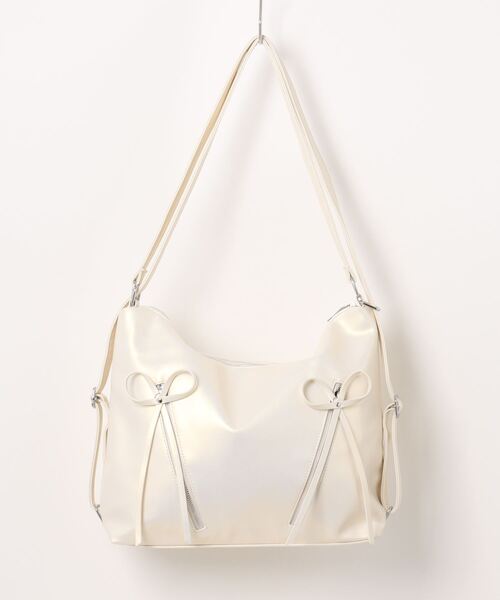 Dita Muaj.（ディータムアージュ）の「【リュックにもなる3WAY】リボンファスナーショルダーBAG（ショルダーバッグ・レディース・アイボリー/ピンク/シルバー/ブラック・FREE）」の11枚目の写真