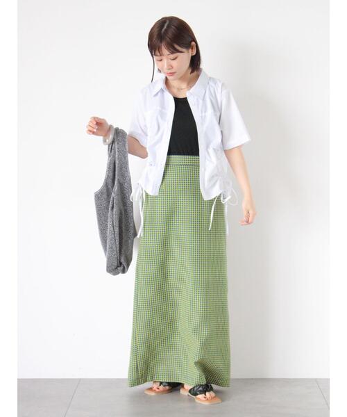 ehka sopo（エヘカソポ）の「ハートパターンメッシュタンクトップ（タンクトップ・レディース・グレー/キナリ/ブラック/オフホワイト・F）」の12枚目の写真