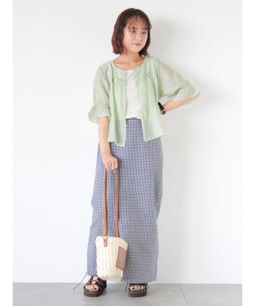 ehka sopo（エヘカソポ）の「ハートパターンメッシュタンクトップ（タンクトップ・レディース・グレー/キナリ/ブラック/オフホワイト・F）」の15枚目の写真