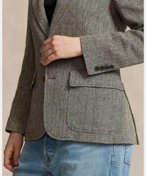 ヘリンボーン リネンブレンド ブレザー（その他アウター）｜POLO RALPH