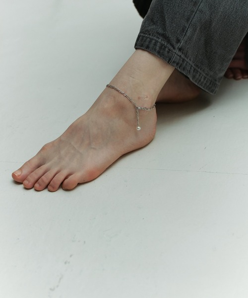 and cloud（アンドクラウド）の「Pearl Anklet（アンクレット・レディース・ブラック/シルバー・FREE）」の9枚目の写真