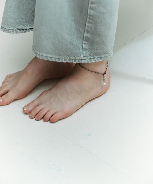 and cloud（アンドクラウド）の「Pearl Anklet（アンクレット・レディース・ブラック/シルバー・FREE）」の8枚目の写真