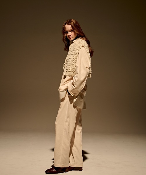 kha:ki（カーキ）の「「KHA:KI/カーキ」ダブルベロアイージーパンツ（その他パンツ・レディース・オレンジ/オフホワイト/ブラウン・1/2）」の5枚目の写真